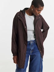 JD Williams Brown Fishtail Lightweight Raincoat - Image 3 of 4