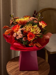 Autumn Rose and Chrysanthemum Flower Gift Bag - Image 1 of 4