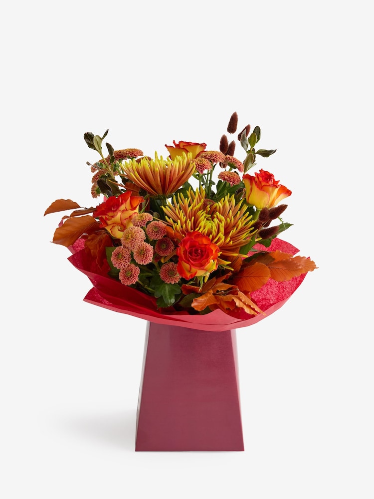 Autumn Rose and Chrysanthemum Flower Gift Bag - Image 4 of 4