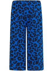 Yours Curve Blue Leopard Midaxi Culotte - Image 4 of 4