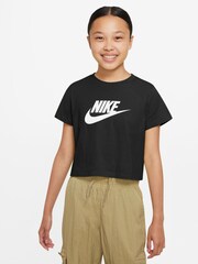 Schwarz - Nike Futura Cropped-T-Shirt aus 100 % Baumwolle - Bild 2 von 5