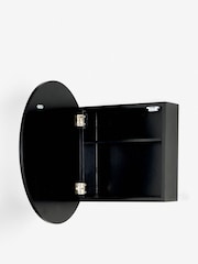 Black Round Mirrored Wall Cabinet - Image 6 of 6