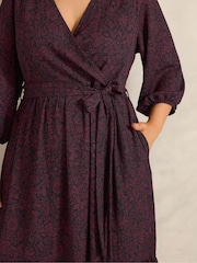 Evans Red Wrap Dress - Image 4 of 5