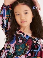 Pink Puff Sleeve Smock Dress (3-16yrs) - Image 4 of 7