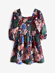 Pink Puff Sleeve Smock Dress (3-16yrs) - Image 5 of 7