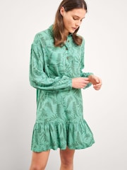 White Stuff Green Utility Shirt Dress - Image 3 of 6