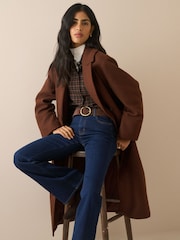Nobodys Child Brown Byoma Relaxed Db Coat - Image 4 of 6