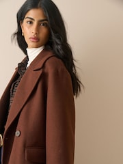 Nobodys Child Brown Byoma Relaxed Db Coat - Image 6 of 6