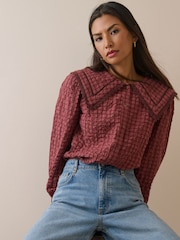 Nobodys Child Red Allegra Blouse - Image 1 of 5