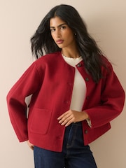Nobodys Child Red Tie Neck Df Jacket - Image 1 of 5