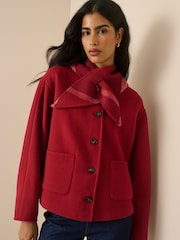 Nobodys Child Red Tie Neck Df Jacket - Image 3 of 5