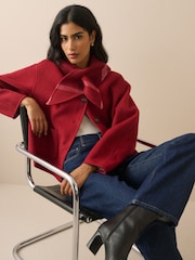 Nobodys Child Red Tie Neck Df Jacket - Image 4 of 5