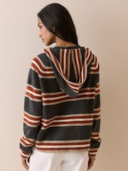 Nobodys Child White Removable Hood Stripe Jumper - Image 3 of 6