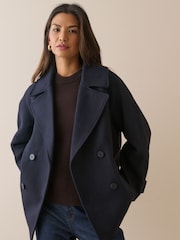 Nobodys Child Blue Bimla Short Pea Coat - Image 1 of 5