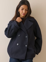 Nobodys Child Blue Bimla Short Pea Coat - Image 3 of 5