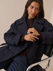 Nobodys Child Blue Bimla Short Pea Coat - Image 4 of 5
