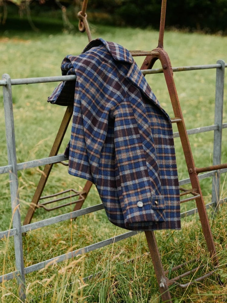 Nobodys Child Check Funnel Neck Wool-Blend Coat - Image 6 de 6