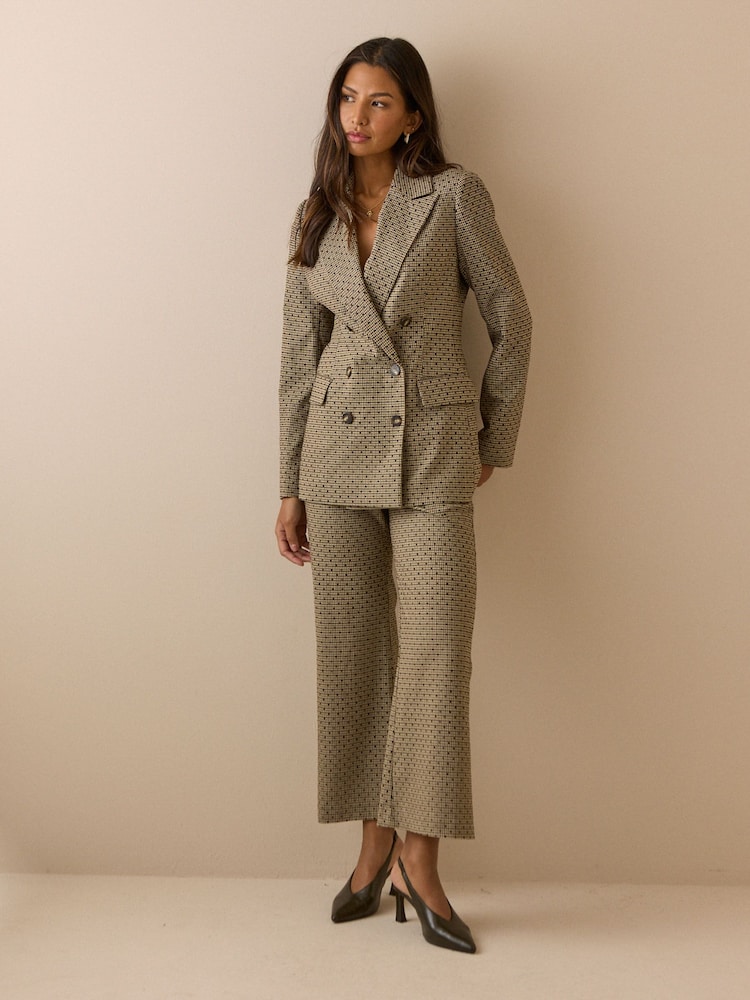Nobodys Child Brown Db Polka Dot Heritage Check Blazer - Image 1 of 5