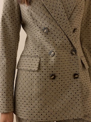 Nobodys Child Brown Db Polka Dot Heritage Check Blazer - Image 5 of 5