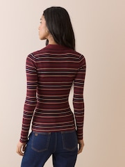 Nobodys Child White Open Collar Fg Rib Top - Image 2 of 5