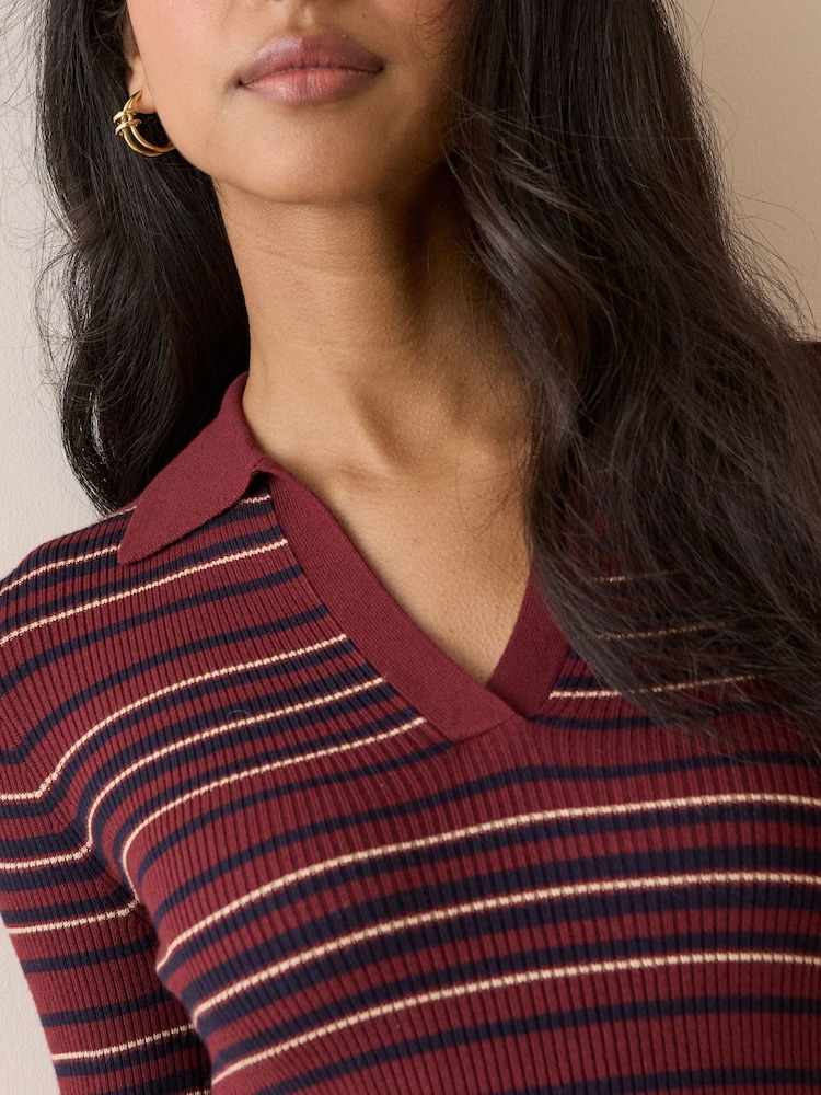Nobodys Child White Open Collar Fg Rib Top - Image 5 of 5 Nobodys Child White Open Collar Fg Rib Top - Image 5 of 5