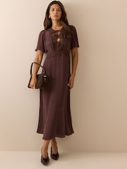 Nobodys Child Brown Wynne Midi Dress - Image 3 of 5