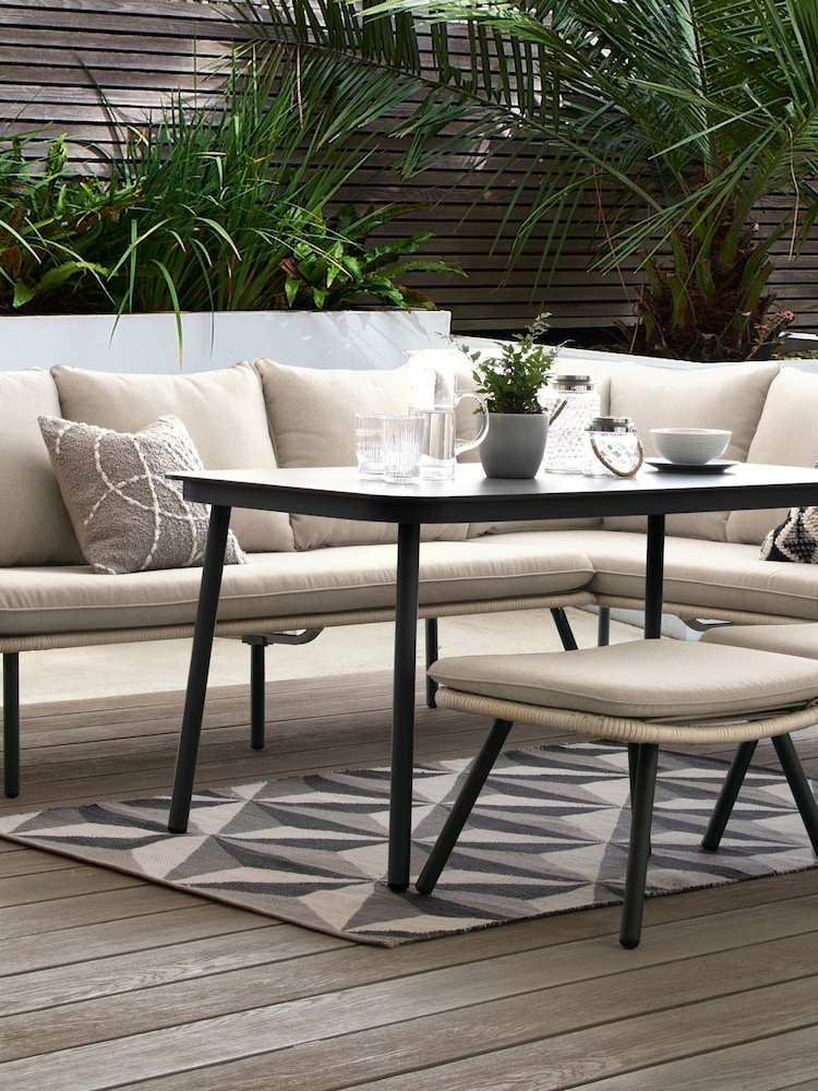 Natural Helsinki Garden 4 Piece Rattan Corner Dining Set - Image 1 of 1
