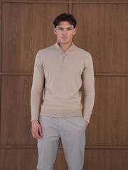 CAPO Egyptian Cotton 1/4 Zip Sweat Top - Attēls 1 no 5