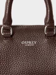 Osprey London Brown The Madison Mini Leather Barrel Bag - Image 4 of 6