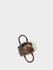 Osprey London Brown The Madison Mini Leather Barrel Bag - Image 5 of 6