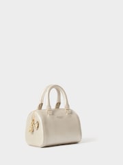 Osprey London Cream The Madison Mini Leather Barrel Bag - Image 2 of 6