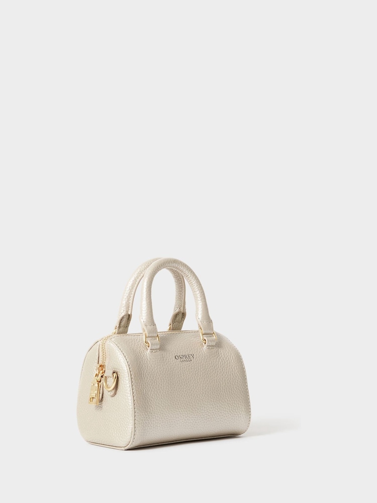 Osprey London Cream The Madison Mini Leather Barrel Bag - Image 2 of 6 Osprey London Cream The Madison Mini Leather Barrel Bag - Image 2 of 6