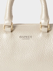 Osprey London Cream The Madison Mini Leather Barrel Bag - Image 4 of 6
