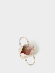 Osprey London Cream The Madison Mini Leather Barrel Bag - Image 5 of 6