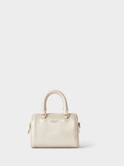 Osprey London Cream The Madison Mini Leather Barrel Bag - Image 6 of 6
