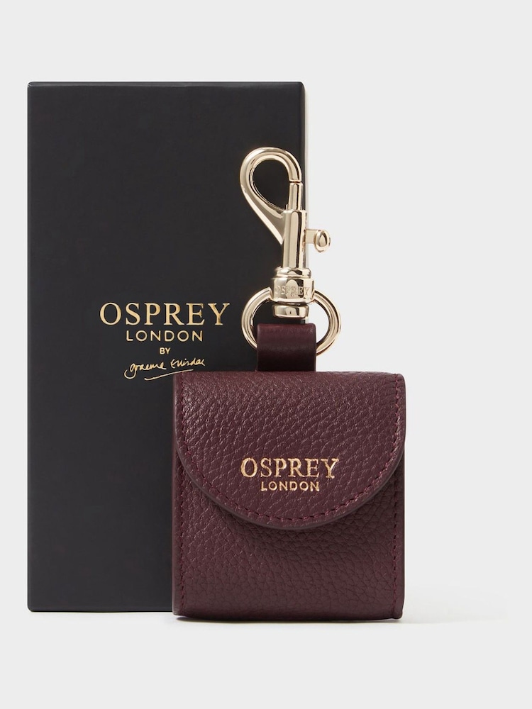 Osprey London Red The Leather Air Pod Case Keyring & Gift Box - Image 1 of 6 Osprey London Red The Leather Air Pod Case Keyring & Gift Box - Image 1 of 6