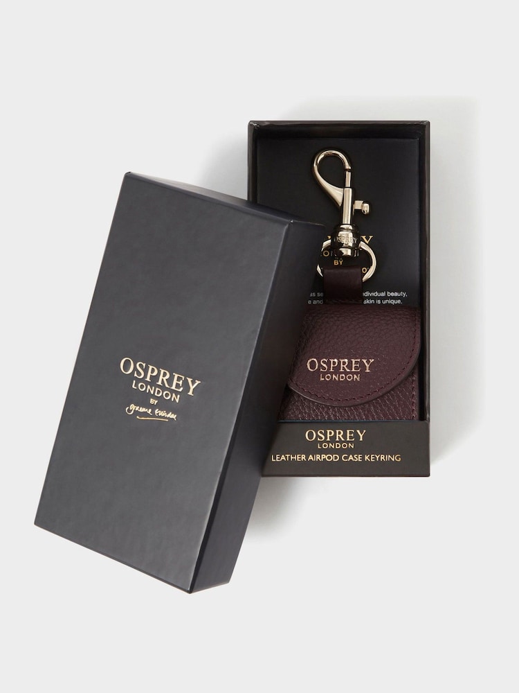 Osprey London Red The Leather Air Pod Case Keyring & Gift Box - Image 2 of 6 Osprey London Red The Leather Air Pod Case Keyring & Gift Box - Image 2 of 6