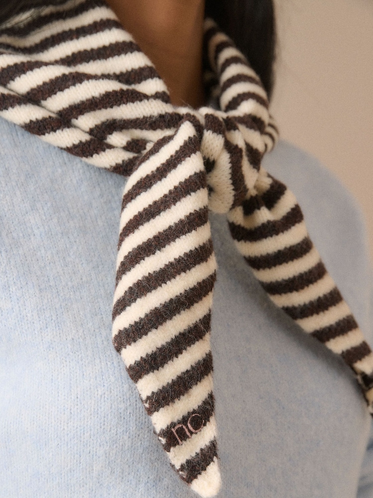 Nobodys Child Stripe Small Triangle Scarf - Image 5 de 5 Nobodys Child Stripe Small Triangle Scarf - Image 5 de 5