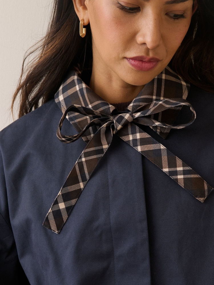 Nobodys Child Blue Tartan Trim Country Jacket - Image 5 of 5 Nobodys Child Blue Tartan Trim Country Jacket - Image 5 of 5