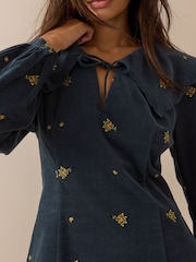 Nobodys Child Blue Hannah Cord Mini Dress - Image 5 of 5