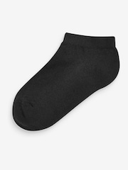 Black 5 Pack Cotton Rich Cushioned Sole Trainer Socks - Image 2 of 3
