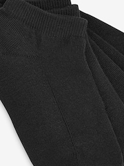Black 5 Pack Cotton Rich Cushioned Sole Trainer Socks - Image 3 of 3
