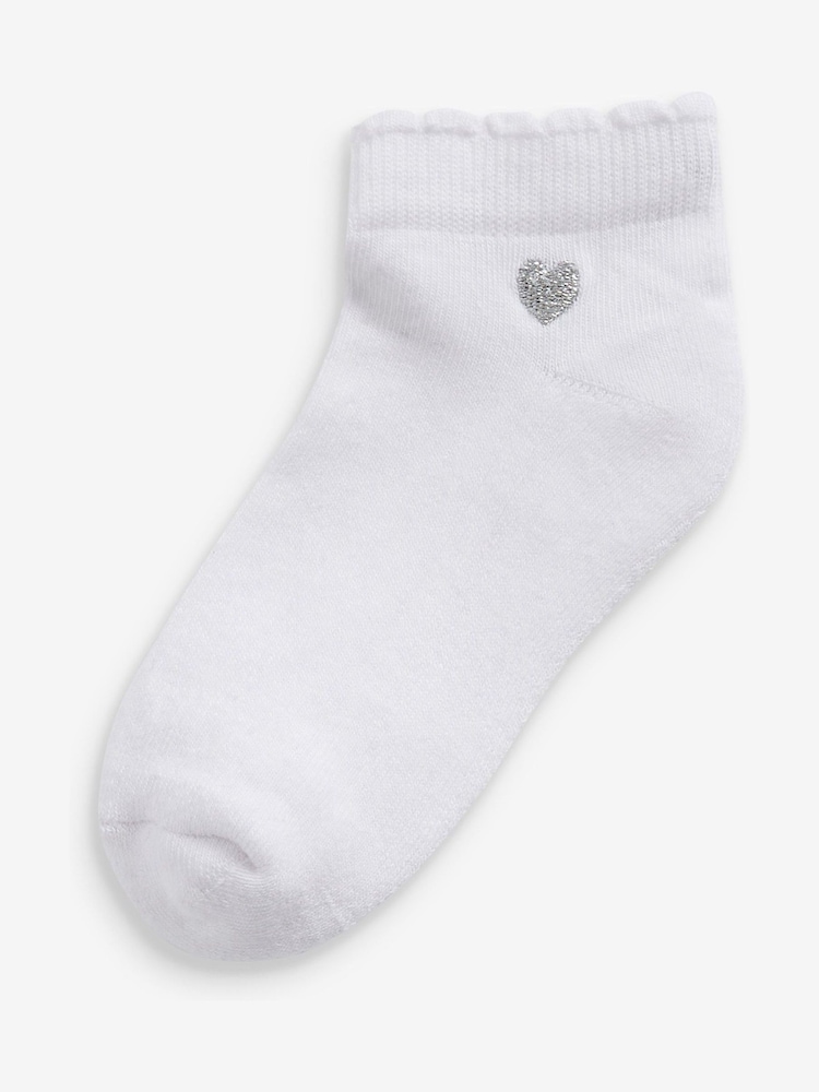 Multi 7 Pack Cotton Rich Embroidered Cushioned Sole Trainer Socks - Image 5 of 8