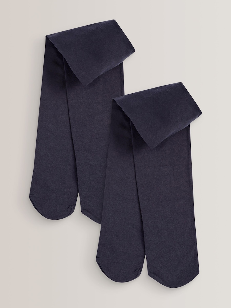 Marineblau/blau - Strumpfhosen für die Schule, 2er-Pack, 80 Denier - Bild 1 von 2 Marineblau/blau - Strumpfhosen für die Schule, 2er-Pack, 80 Denier - Bild 1 von 2