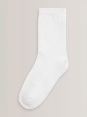 White 5 Pack Cotton Rich Cushioned Sole Ankle Socks - Image 2 of 3