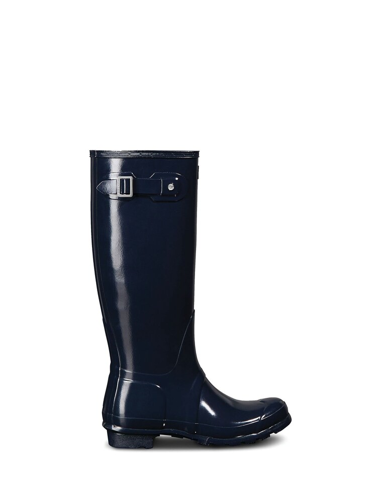 Hunter Navy Original Tall Gloss Wellies - Image 1 of 3