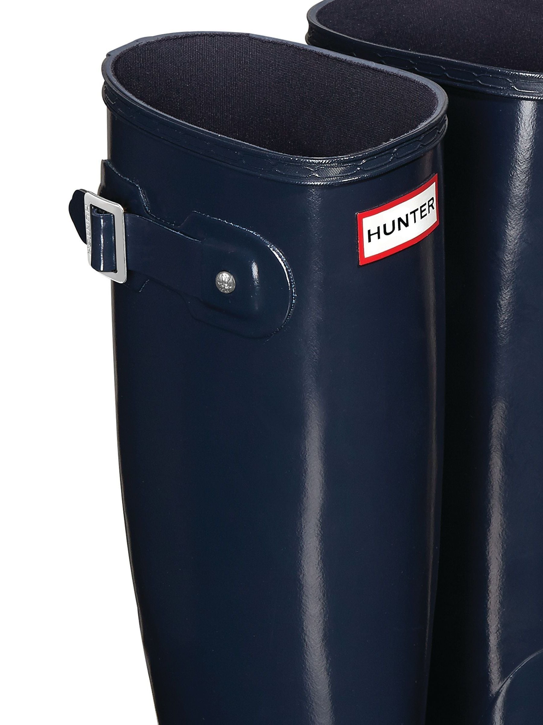Navy gloss hunter boots best sale