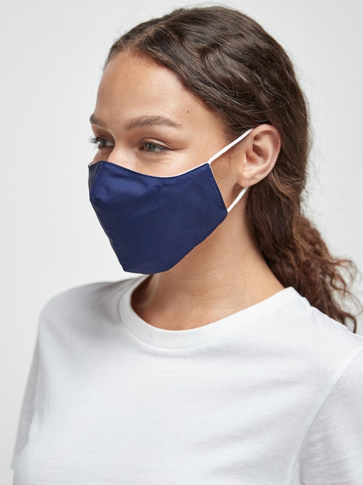 Plain Navy Face Covering - Image 2 of 2