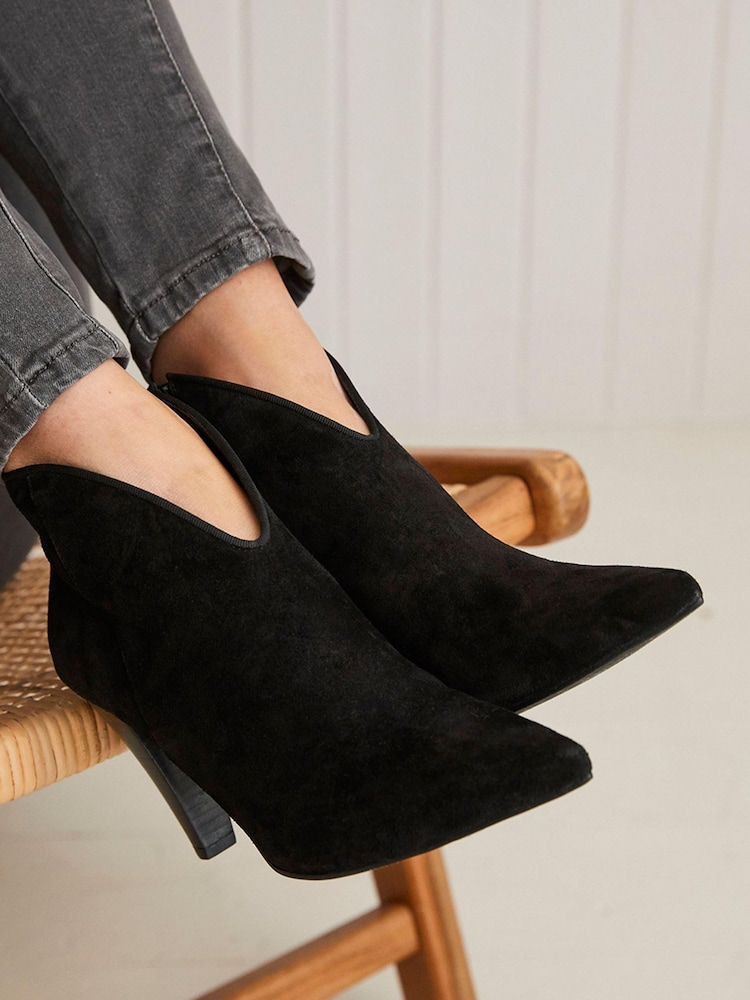Mint Velvet Black Suede Finny Ankle Boots - Image 3 of 3 Mint Velvet Black Suede Finny Ankle Boots - Image 3 of 3