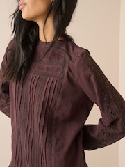 Nobodys Child Denise Cord Mini Dress - 6şəkildən 6 şəkil